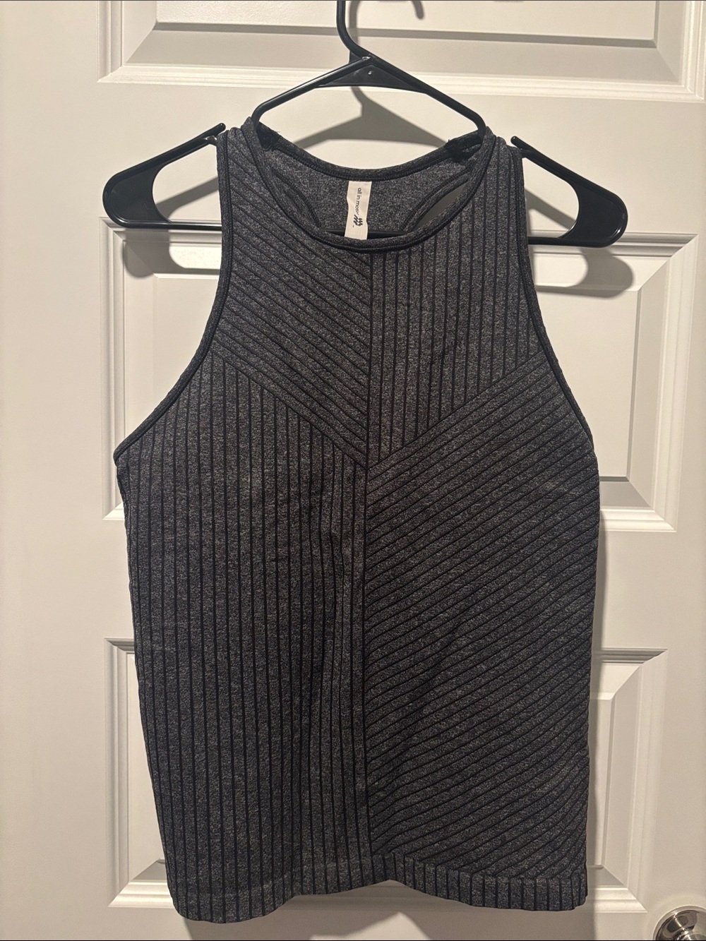 all in motion Charcoal Ribbed Racerback Tank